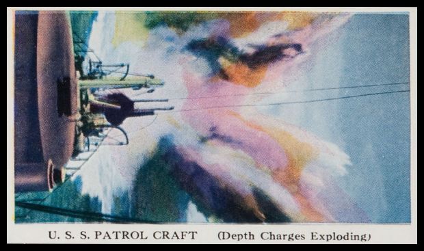 32 USS Patrol Craft Depth Charge Exploding